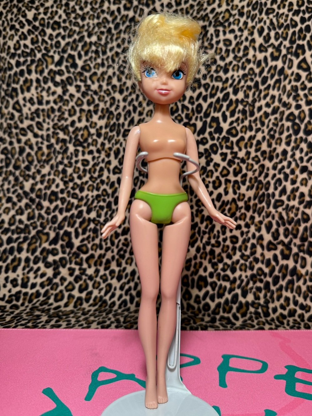 Disney Tinker bell Doll with Bright Green Swim Briefs - Blue Eyes